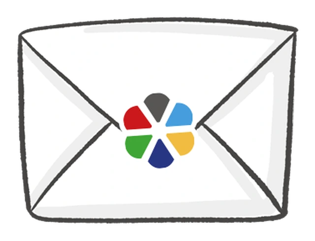 Illustration: Briefumschlag mit dem Windrad-Logo des Netzwerks Diklusion.